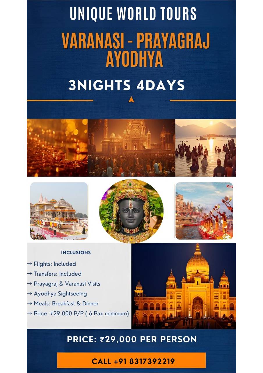 varanasi prayagraj ayodhya tours